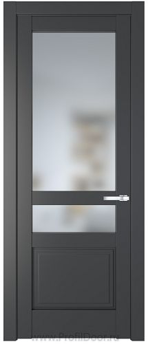 Дверь Profil Doors 3.5.4PD цвет Графит (Pantone 425С) стекло Матовое