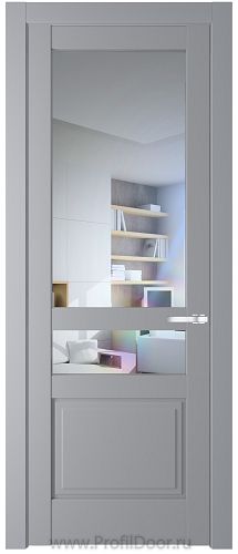 Дверь Profil Doors 3.5.4PD цвет Смоки (RAL 870-02) стекло Прозрачное