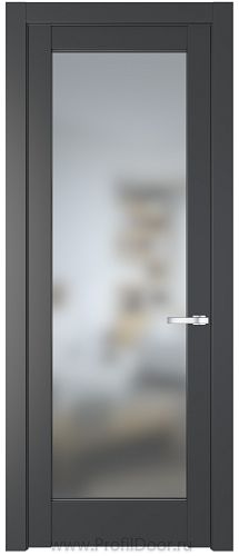 Дверь Profil Doors 4.1.2PD цвет Графит (Pantone 425С) стекло Матовое