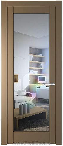 Дверь Profil Doors 4.1.2PD цвет Перламутр золото стекло Прозрачное