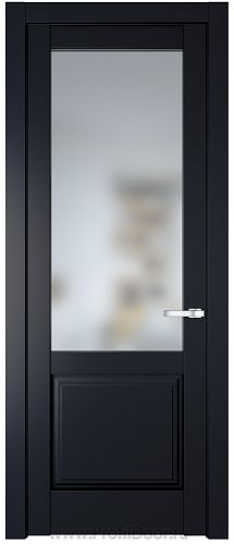 Дверь Profil Doors 4.2.2PD цвет Нэви Блу (RAL 7016) стекло Матовое