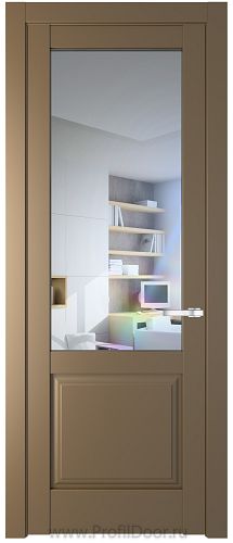 Дверь Profil Doors 4.2.2PD цвет Перламутр золото стекло Прозрачное