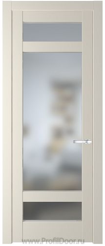 Дверь Profil Doors 4.3.2PD цвет Кремовая Магнолия (RAL 120-04) стекло Матовое