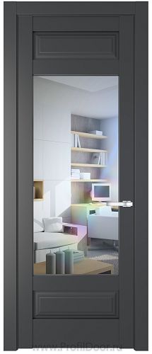 Дверь Profil Doors 4.3.3PD цвет Графит (Pantone 425С) стекло Прозрачное