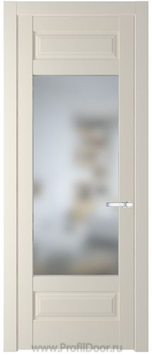 Дверь Profil Doors 4.3.3PD цвет Кремовая Магнолия (RAL 120-04) стекло Матовое
