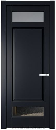 Дверь Profil Doors 4.3.4PD цвет Нэви Блу (RAL 7016) стекло Прозрачное
