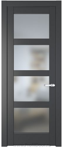 Дверь Profil Doors 4.4.2PD цвет Графит (Pantone 425С) стекло Матовое