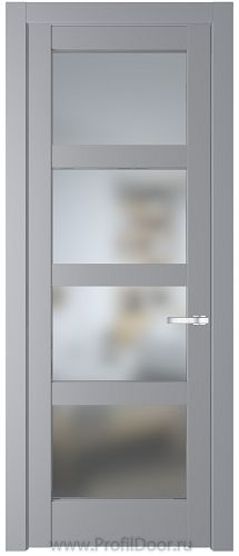 Дверь Profil Doors 4.4.2PD цвет Смоки (RAL 870-02) стекло Матовое