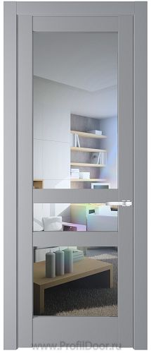 Дверь Profil Doors 4.5.2PD цвет Смоки (RAL 870-02) стекло Прозрачное