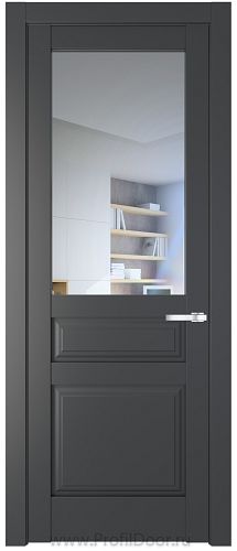 Дверь Profil Doors 4.5.3PD цвет Графит (Pantone 425С) стекло Прозрачное