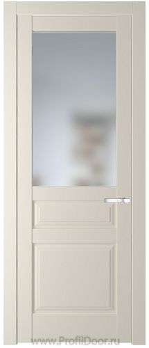 Дверь Profil Doors 4.5.3PD цвет Кремовая Магнолия (RAL 120-04) стекло Матовое