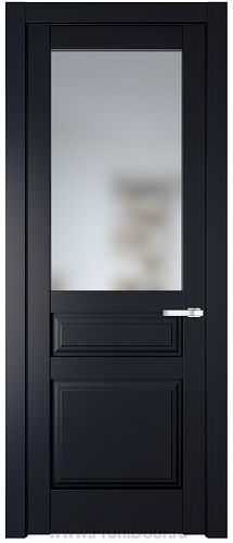 Дверь Profil Doors 4.5.3PD цвет Нэви Блу (RAL 7016) стекло Матовое