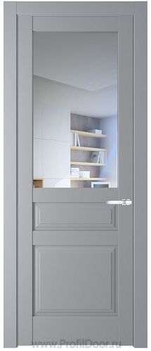 Дверь Profil Doors 4.5.3PD цвет Смоки (RAL 870-02) стекло Прозрачное