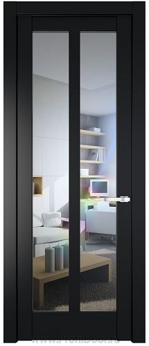 Дверь Profil Doors 4.7.2PD цвет Блэк стекло Прозрачное