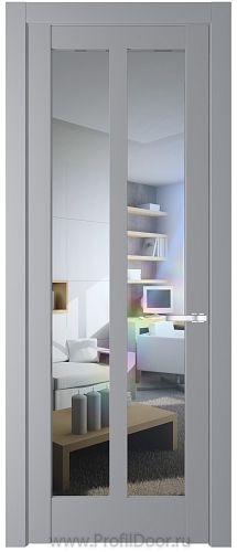 Дверь Profil Doors 4.7.2PD цвет Смоки (RAL 870-02) стекло Прозрачное