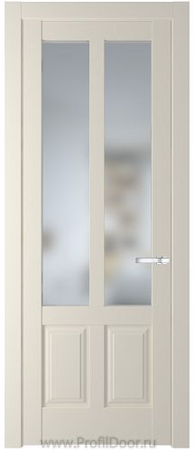 Дверь Profil Doors 4.8.2PD цвет Кремовая Магнолия (RAL 120-04) стекло Матовое