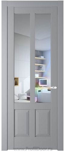 Дверь Profil Doors 4.8.2PD цвет Смоки (RAL 870-02) стекло Прозрачное