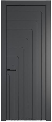 Дверь Profil Doors 10PE цвет Графит (Pantone 425С) кромка Черный матовый RAL9005