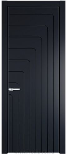 Дверь Profil Doors 10PE цвет Нэви Блу (RAL 7016) кромка Серебро