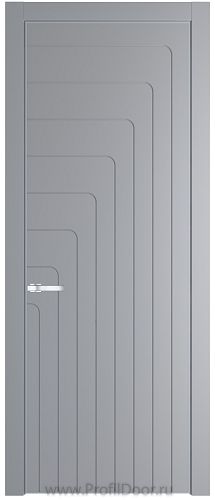 Дверь Profil Doors 10PE цвет Смоки (RAL 870-02) кромка Серебро