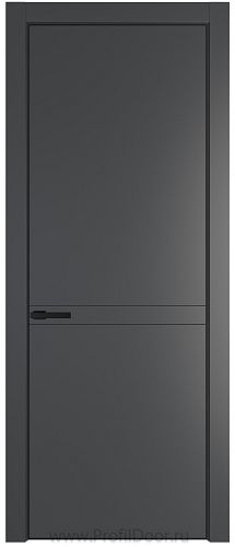 Дверь Profil Doors 11PE цвет Графит (Pantone 425С) кромка Черный матовый RAL9005
