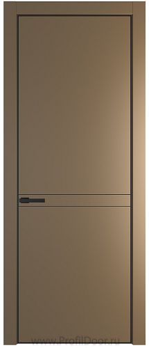 Дверь Profil Doors 11PE цвет Перламутр золото кромка Черный матовый RAL9005