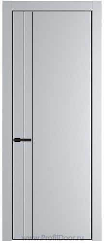 Дверь Profil Doors 12PE цвет Лайт Грей (RAL 870-01) кромка Черный матовый RAL9005