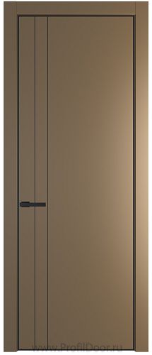 Дверь Profil Doors 12PE цвет Перламутр золото кромка Черный матовый RAL9005