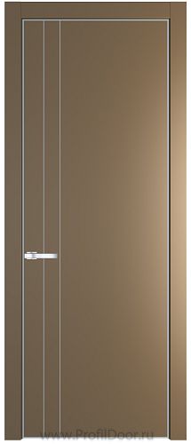 Дверь Profil Doors 12PE цвет Перламутр золото кромка Серебро