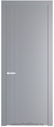 Дверь Profil Doors 12PE цвет Смоки (RAL 870-02) кромка Серебро