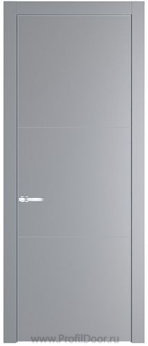 Дверь Profil Doors 13PE цвет Смоки (RAL 870-02) кромка Серебро