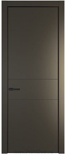 Дверь Profil Doors 14PE цвет Перламутр бронза кромка Черный матовый RAL9005