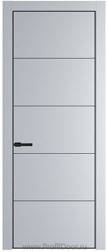 Дверь Profil Doors 15PE цвет Лайт Грей (RAL 870-01) кромка Черный матовый RAL9005