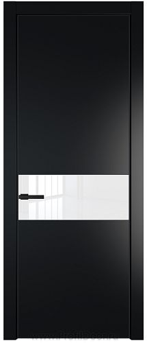 Дверь Profil Doors 17PE цвет Блэк кромка Черный матовый RAL9005 стекло Lacobel лак Классик