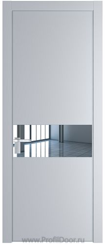Дверь Profil Doors 17PE цвет Лайт Грей (RAL 870-01) кромка Серебро стекло Зеркало