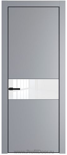 Дверь Profil Doors 17PE цвет Смоки (RAL 870-02) кромка Черный матовый RAL9005 стекло Lacobel лак Классик