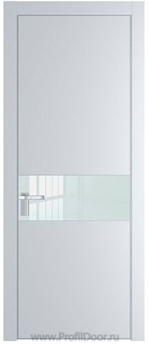 Дверь Profil Doors 17PE цвет Вайт (RAL 110 96 02) кромка Серебро стекло Lacobel Белый лак