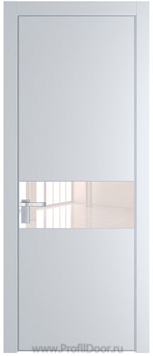 Дверь Profil Doors 17PE цвет Вайт (RAL 110 96 02) кромка Серебро стекло Lacobel Перламутровый лак