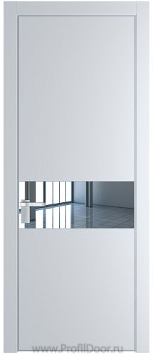Дверь Profil Doors 17PE цвет Вайт (RAL 110 96 02) кромка Серебро стекло Зеркало