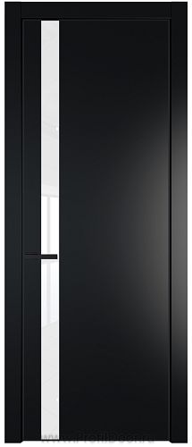 Дверь Profil Doors 18PE цвет Блэк кромка Черный матовый RAL9005 стекло Lacobel лак Классик