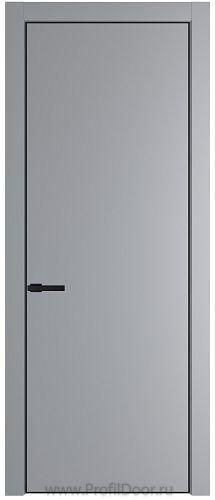 Дверь Profil Doors 1PE цвет Смоки (RAL 870-02) кромка Черный матовый RAL9005