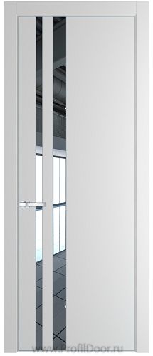 Дверь Profil Doors 20PE цвет Крем Вайт (RAL 120-02) кромка Серебро стекло Зеркало