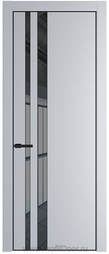 Дверь Profil Doors 20PE цвет Лайт Грей (RAL 870-01) кромка Черный матовый RAL9005 стекло Зеркало Grey