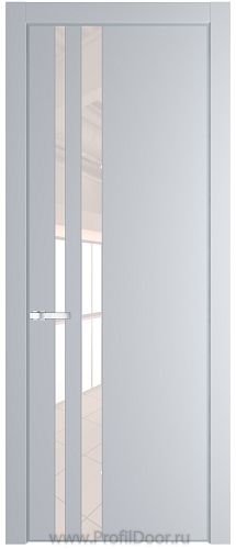 Дверь Profil Doors 20PE цвет Лайт Грей (RAL 870-01) кромка Серебро стекло Lacobel Перламутровый лак