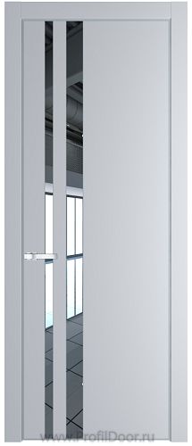 Дверь Profil Doors 20PE цвет Лайт Грей (RAL 870-01) кромка Серебро стекло Зеркало