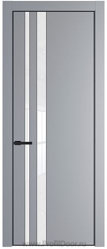 Дверь Profil Doors 20PE цвет Смоки (RAL 870-02) кромка Черный матовый RAL9005 стекло Lacobel лак Классик