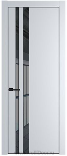 Дверь Profil Doors 20PE цвет Вайт (RAL 110 96 02) кромка Черный матовый RAL9005 стекло Зеркало Grey