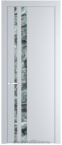 Дверь Profil Doors 20PE цвет Вайт (RAL 110 96 02) кромка Серебро стекло Атриум серебро