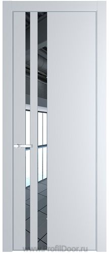 Дверь Profil Doors 20PE цвет Вайт (RAL 110 96 02) кромка Серебро стекло Зеркало