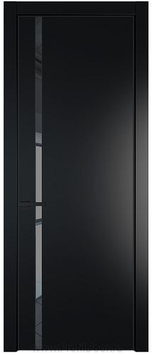 Дверь Profil Doors 21PE цвет Блэк кромка Черный матовый RAL9005 стекло Зеркало Grey
